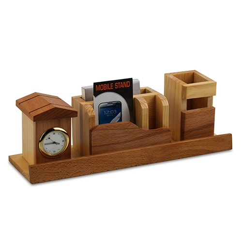 Pen Mobile Stand with clock